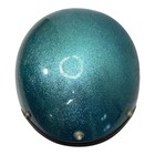 Vintage Blue Metalflake Open Face Motorcycle Helmet Snell 1968 Ama Japan M