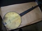 1800 s Vintage Antique  5 String Open Back Banjo Pat Jan 4 87 Old With  Case