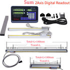 Dro 2 Axis Digital Readout Display With 2pc Glass Linear Scale For Mill Lathe Us