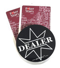 3  Diameter Black Acrylic Dealer Button - Poker Table