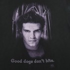 Buffy The Vampire Slayer Tee Mens Xl Black Angel Good Dogs Dont Bite 90s Vtg Usa