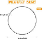 10 Pcs 2 5 Inch Metal Rings For Craft Silver Hoops Floral Macrame Hoops Rings Fo
