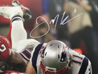 Julian Edelman Autographed 16x20  the Catch  Photo W  Inscription Jsa