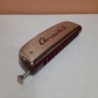 Vintage Hohner Chrometta 12 Slide Harmonica Key C Germany With Case