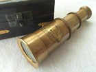 Telescope Antique Nautical Brass Maritime Scope With Wooden Box Christmas Gift