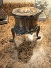 Antique French Vanity Top Jewelry Casket With Tufted Pink Silk Interior 