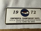 Vintage 1972 Watkins Glen Dash Plaque Grand Prix Continental Championship Races