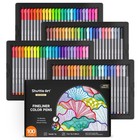 100 Colors Fineliner Pens Set - 0 38mm Fine Point Markers For Drawing   Coloring