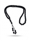 Black 99 Beads Islamic Tasbih Muslim Prayer Beads Misbaha Crescent Moon Gift