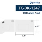 Dk-1247 Compatible Shipping Labels For Brother Ql-1050 Dk-1247  4 07  X 6 4  