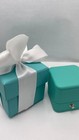 100  Authentic Tiffany   Co Engagement Ring Box   Outer Box ribbon