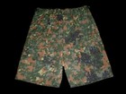 German Flecktarn Camouflage Bdu Cargo Shorts Military Style 6 Pocket Button Fly