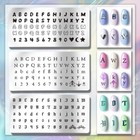  3pcs Letter Number Nail Stamping Plates  3 Styles Alphabet Nail Stamper 