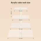 4 Tier Cupcake Stand With Led String Light  Acrylic Cupcake Display Stand  Squar