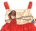Disney Princess Moana Fantasy Costume Nightgown Gown Pajamas New Toddler Girl 5t