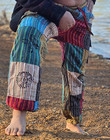 Organically Handmade Natural Stonewashed Hippie Colorful Hemp Comfortable Yoga P