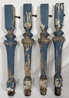 4 Antique Reeded Solid Wood Kitchen Hoosier Table Legs Salvage Chippy Paint