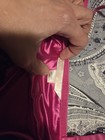 Victoria s Secret Satin Nightie Built In Bra  Pink With Black Lace   36c
