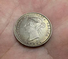 High Grade Canada 1872 H Queen Victoria Silver 25 Cents Ef-au Condition