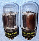 2 Nos Sylvania 6av5ga Vacuum Tubes - Vintage Power Pentodes For Audio   Transmit