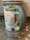 Antique German  Stein Souvinir Of Florida Alligator Handle   