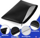 3 Pcs Security Bank Deposit Money Bag Zippered Leather Cash Check Wallet