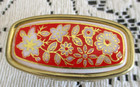Vintage Lipstick Holder Case With Mirror Red Floral Hong Kong