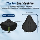 Zacro Bike Seat Cushion - Gel Padded Cover For Men Large  Black 