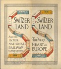 1933 Swiss Switzerland Travel Brochure  inter-national Railway Connections Map 