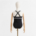 Girls Burberry Black One-piece Swimsuit Children Nova Check Bow Italy 14y 158cm