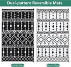 Waterproof Outdoor Rug 8x10 9x12 9x18ft Reversible Plastic Straw Patio Floor Mat
