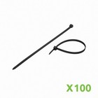 12 Inch Nylon Uv Resistant Cable Wire Zip Tie 120 Lbs Black 100 Pack Lot Pcs Qty