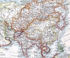 1921 Johnston Map Asia Japan India China Korea Philippines Hong Kong Tibet Nepal