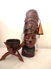 Maria Laveau Hand Carved Voodoo Temple Totem Offering Set