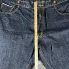 Justin Denim Jeans Selvedge Cinch Back Button Fly 1950s 1960s