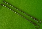 Terrific Vintage Linked 12  Silver Ball Rein Chains s Hook End vaquero Buckaroo