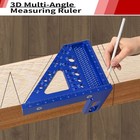 2-pack 3d Multi-angle Metric sae Measuring Ruler 22 5-90 Degree Aluminum Allo   