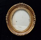 Small Vintage Style Gold Ornate Oval Picture Gesso Style Resin Frame