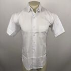 Vtg 60s Arrow Dress Shirt Snap Tab Collar Sanforized White Mod Nos New Mens 15 5