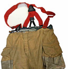 42x27 42s Janesville Lion Brown Firefighter Turnout Pants With Suspenders P1455