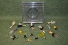 Vintage Shakespeare Case Full Of   16 Fly Fishing Lures   Awesome Lot  