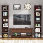 71  Tall Narrow Bookcase Bookshelf For Living Room  6-tier Wood Storage Cube