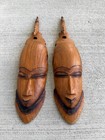 Vintage Hand-carved Wooden Masks Set     Tribal Wall Art Decor     11   