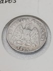 1884 Go B Mexico 25 Centavos Coin   903 Silver  Guanajuato Mint