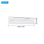 50pcs Safety Pins  22mm Self Adhesive Safety Pins Bar Badge Pins Small white