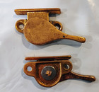 Lot Of 3 Solid Brass Banjo Style Window Sash Locks   Latches