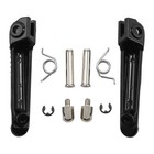 Long Black Front Footrests Foot Pegs Fit For Yamaha Yzf R6 1999-2020 R6s 2003-09