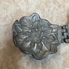 Vintage Pewter Metal Chocolate Candy Mold Flower Or Poinsettia 