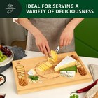 Royal Craft Wood Premium Bamboo Charcuterie Board Set - Cheese Platter   Serving