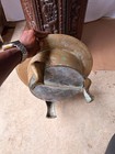 Antique Cast Brass Tripod Basin Large 13 5  Footed Vessel Centerpiece Bowl